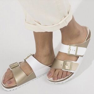 Birkenstock Arizona Split
Birko-Flor Size EU 41 White/Gold